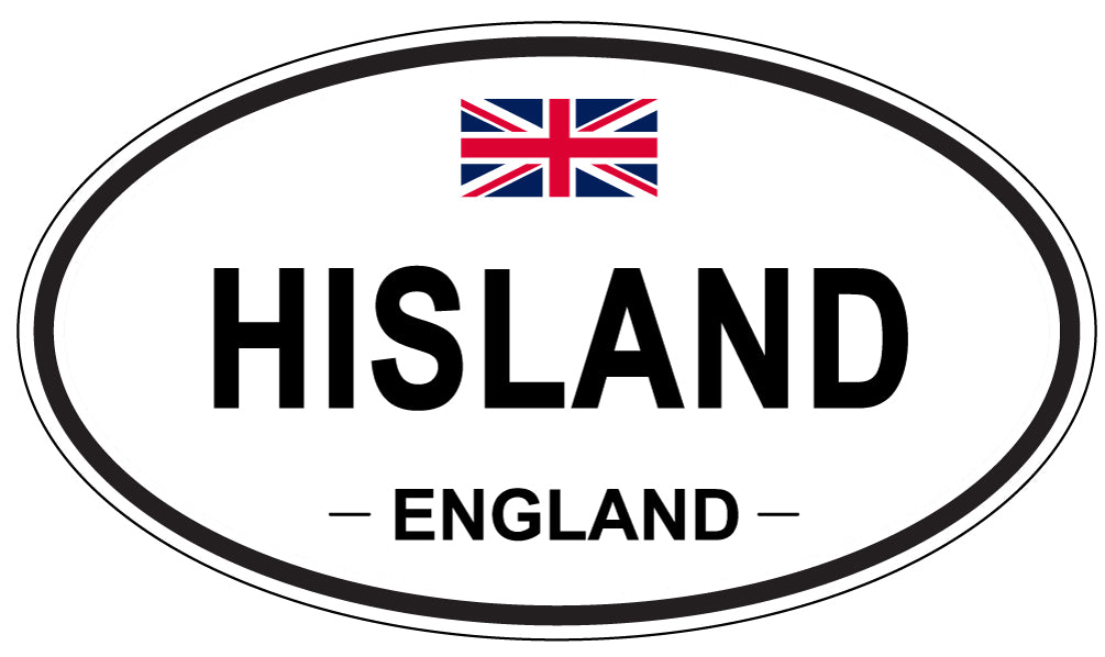 HISLAND, ENGLAND - Oval Sticker