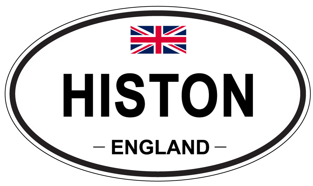 HISTON, ENGLAND - Oval Sticker
