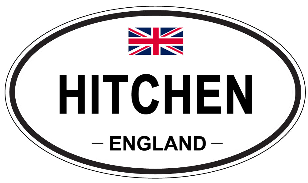 HITCHEN, ENGLAND - Oval Sticker