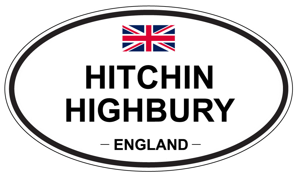 HITCHIN HIGHBURY, ENGLAND - Oval Sticker