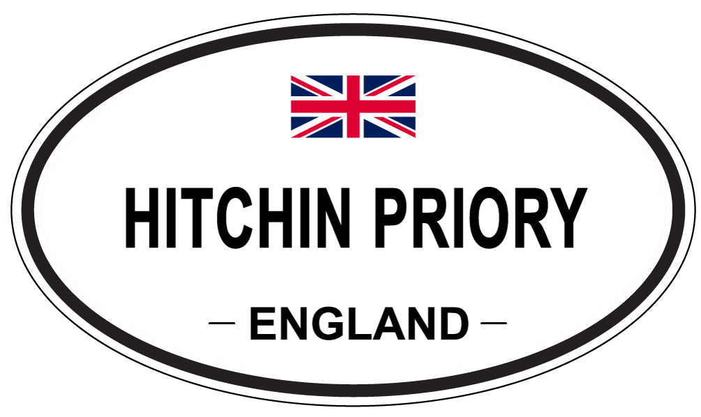 HITCHIN PRIORY, ENGLAND - Oval Sticker