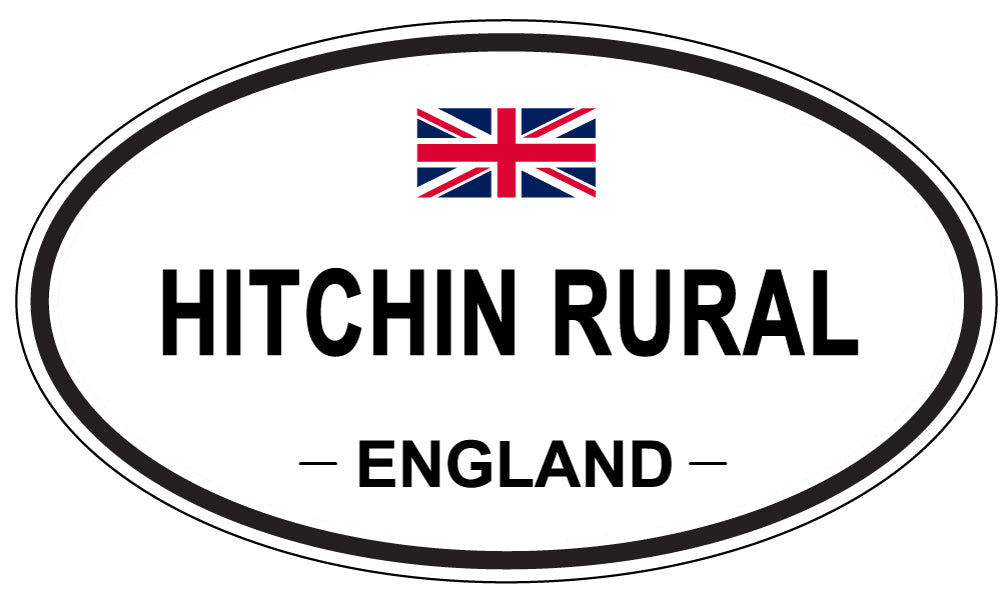 HITCHIN RURAL, ENGLAND - Oval Sticker