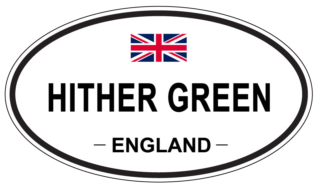 HITHER GREEN, ENGLAND - Oval Sticker