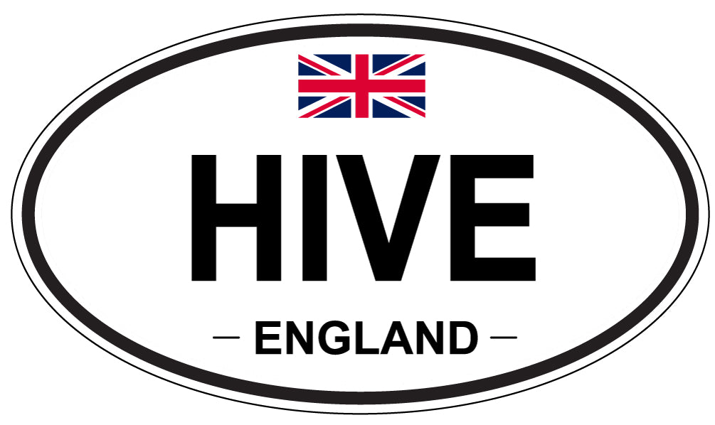 HIVE, England - Oval Magnet