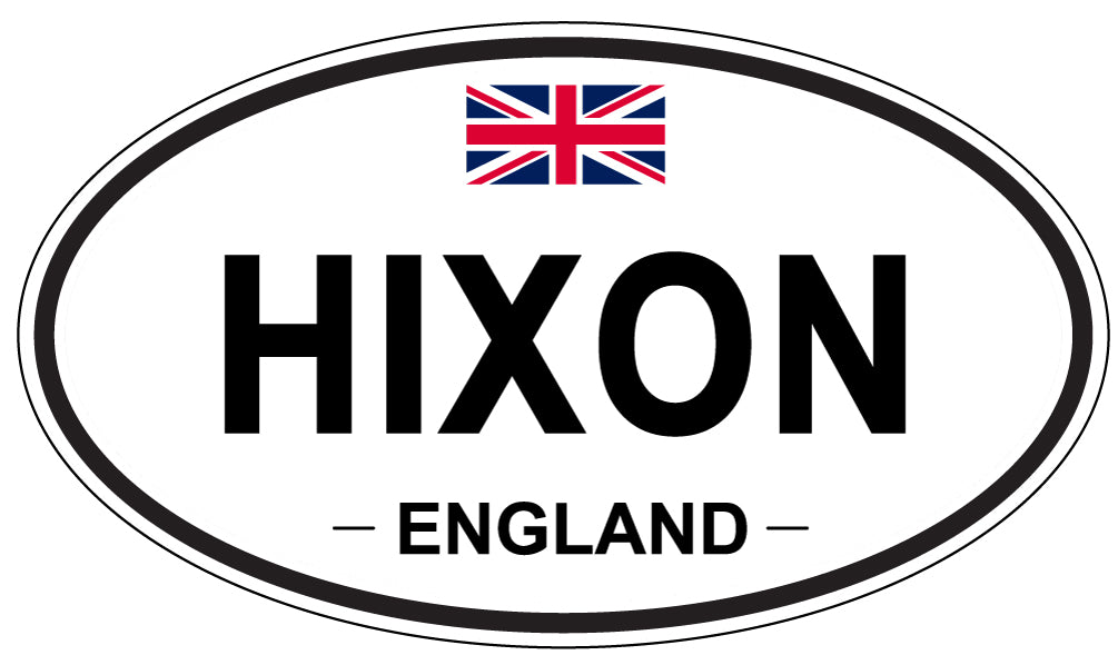 HIXON, ENGLAND - Oval Sticker