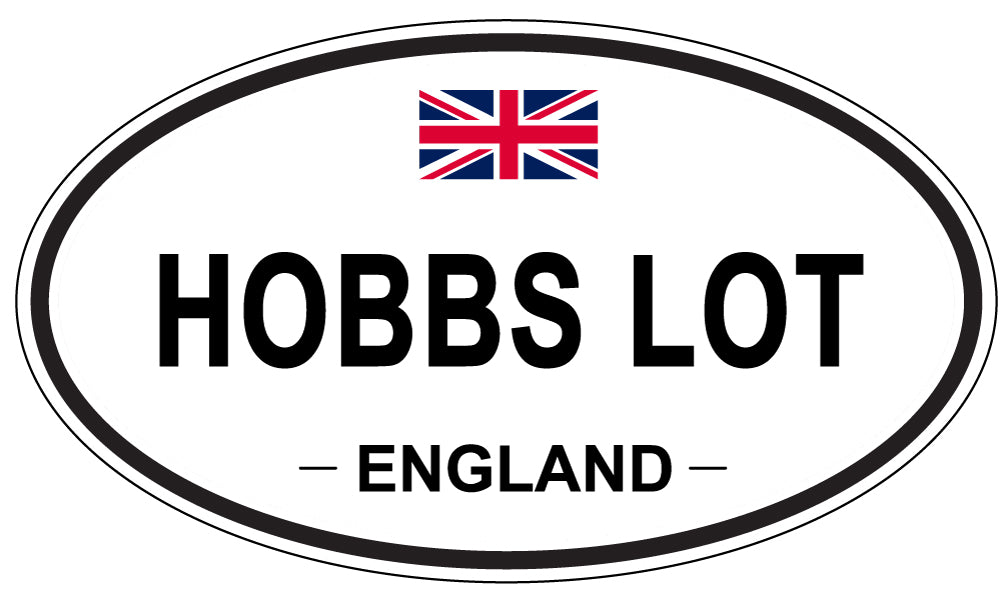 HOBBS LOT, ENGLAND - Oval Sticker