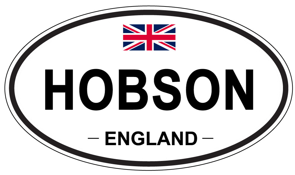 HOBSON, ENGLAND - Oval Sticker