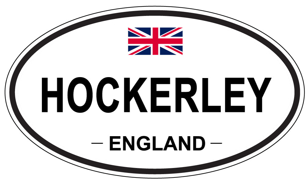 HOCKERLEY, ENGLAND - Oval Sticker