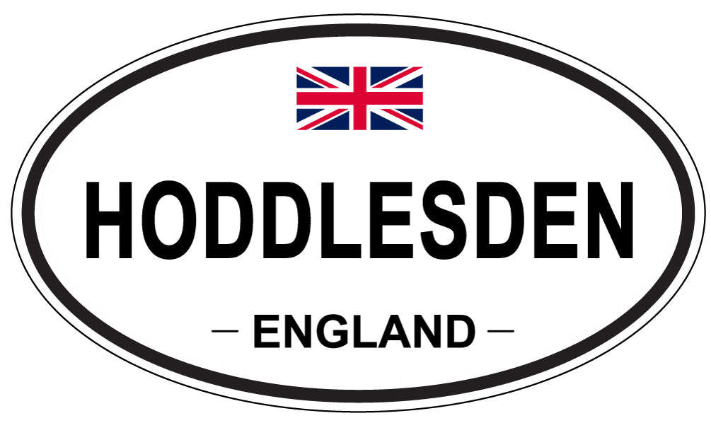 HODDLESDEN, ENGLAND - Oval Sticker