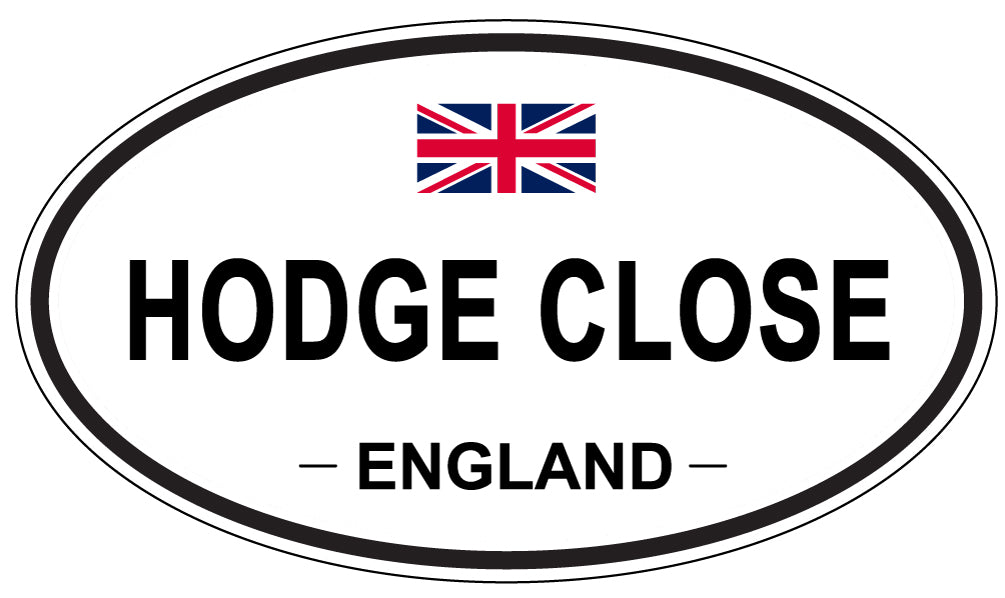 HODGE CLOSE, ENGLAND - Oval Sticker