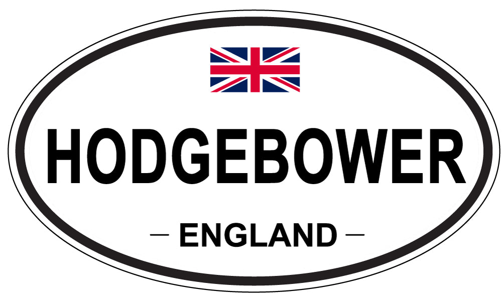 HODGEBOWER, ENGLAND - Oval Sticker
