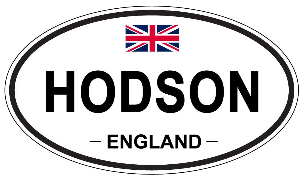 HODSON, ENGLAND - Oval Sticker