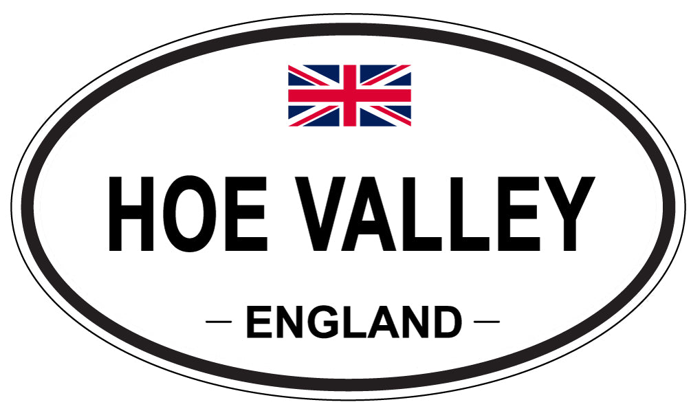 HOE VALLEY, ENGLAND - Oval Sticker