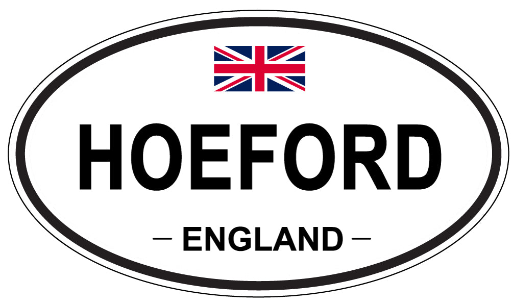 HOEFORD, ENGLAND - Oval Sticker