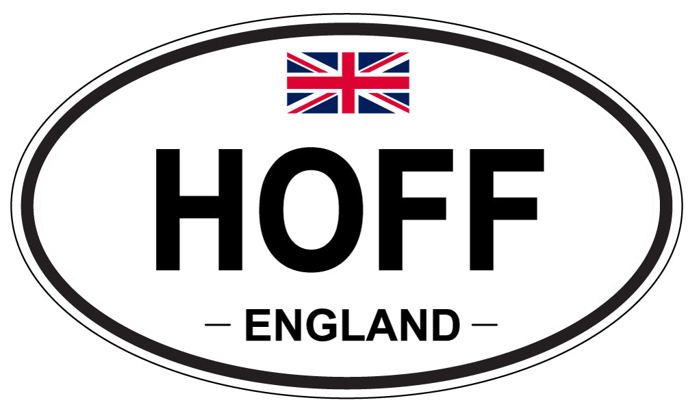 HOFF, ENGLAND - Oval Sticker