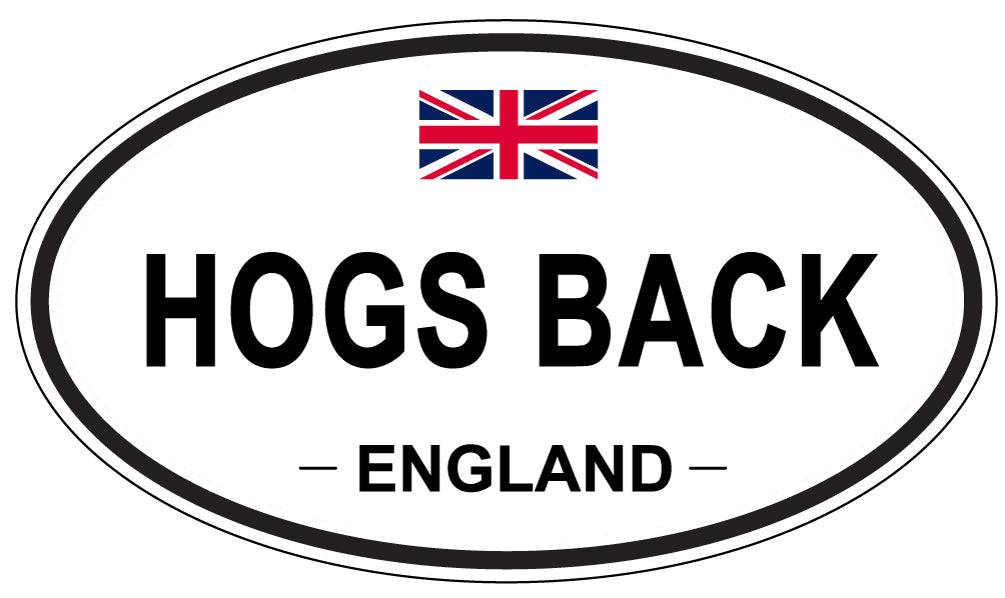 HOGS BACK, ENGLAND - Oval Sticker