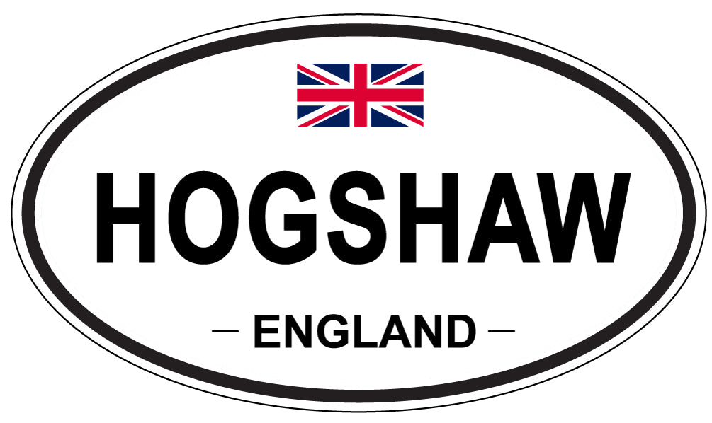 HOGSHAW, ENGLAND - Oval Sticker