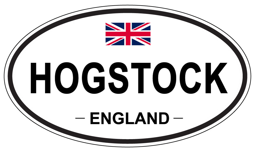 HOGSTOCK, ENGLAND - Oval Sticker