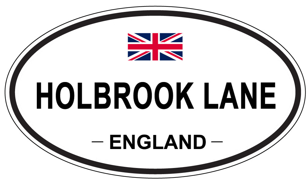 HOLBROOK LANE, ENGLAND - Oval Sticker