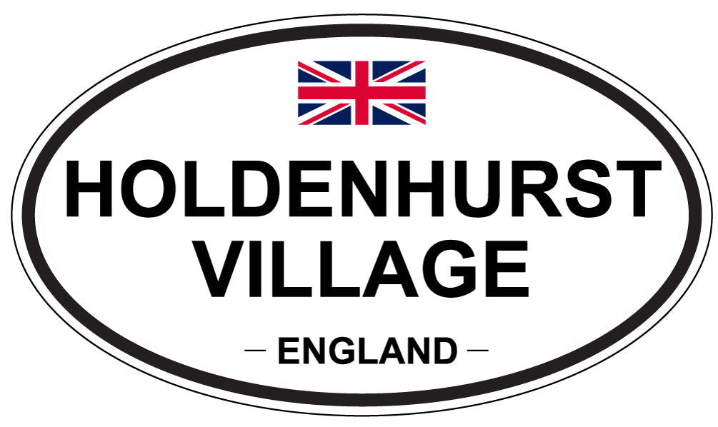 HOLDENHURST VILLAGE, ENGLAND - Oval Sticker