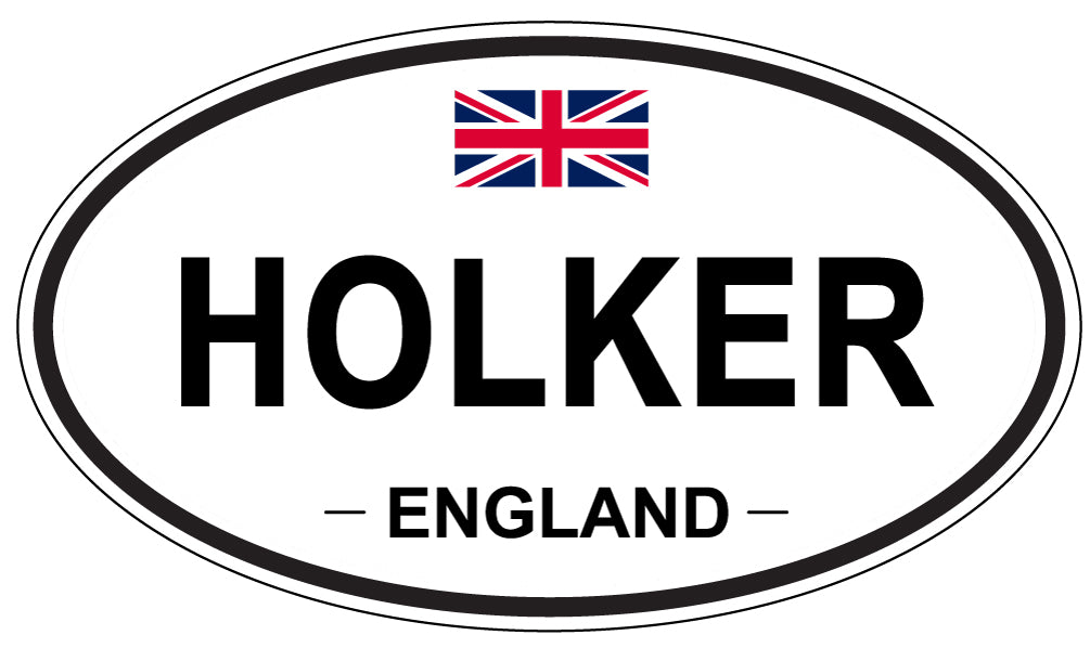 HOLKER, ENGLAND - Oval Sticker