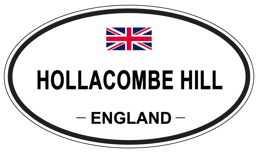 HOLLACOMBE HILL, ENGLAND - Oval Sticker