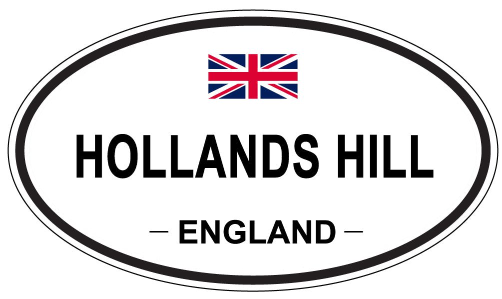HOLLANDS HILL, ENGLAND - Oval Sticker