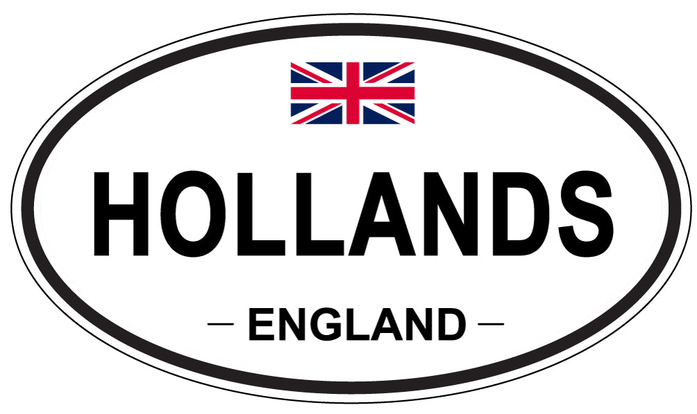 HOLLANDS, ENGLAND - Oval Sticker