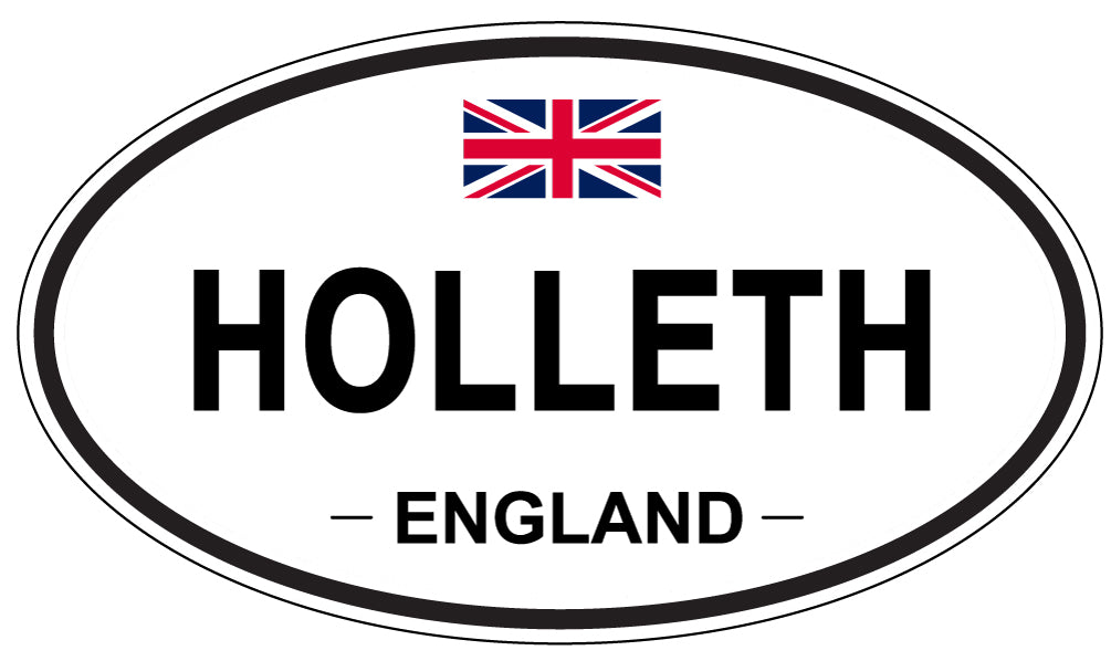 HOLLETH, ENGLAND - Oval Sticker