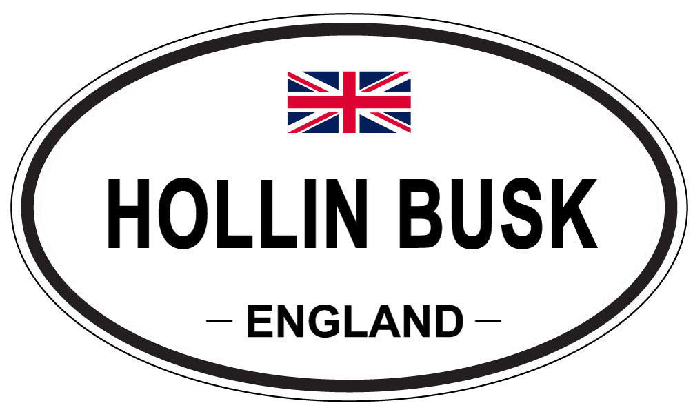 HOLLIN BUSK, ENGLAND - Oval Sticker