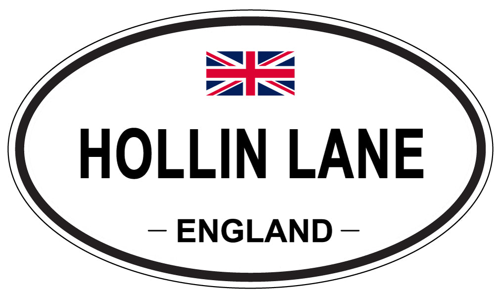 HOLLIN LANE, ENGLAND - Oval Sticker