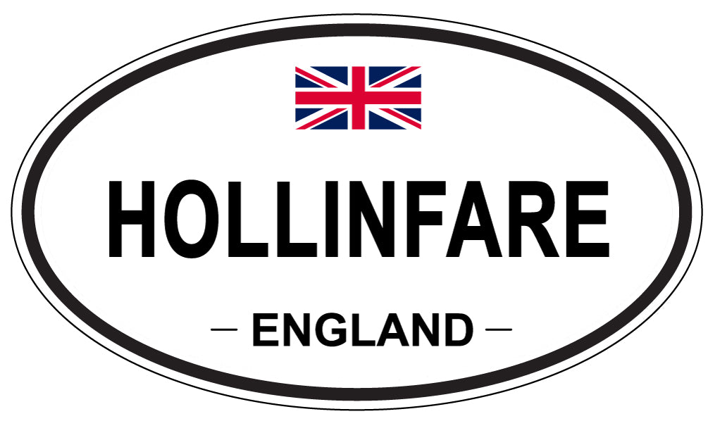HOLLINFARE, ENGLAND - Oval Sticker