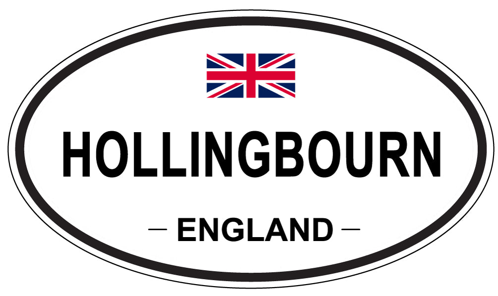 HOLLINGBOURN, ENGLAND - Oval Sticker