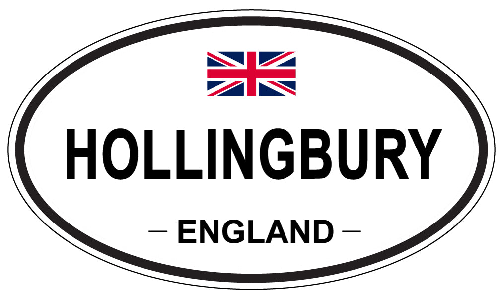 HOLLINGBURY, ENGLAND - Oval Sticker