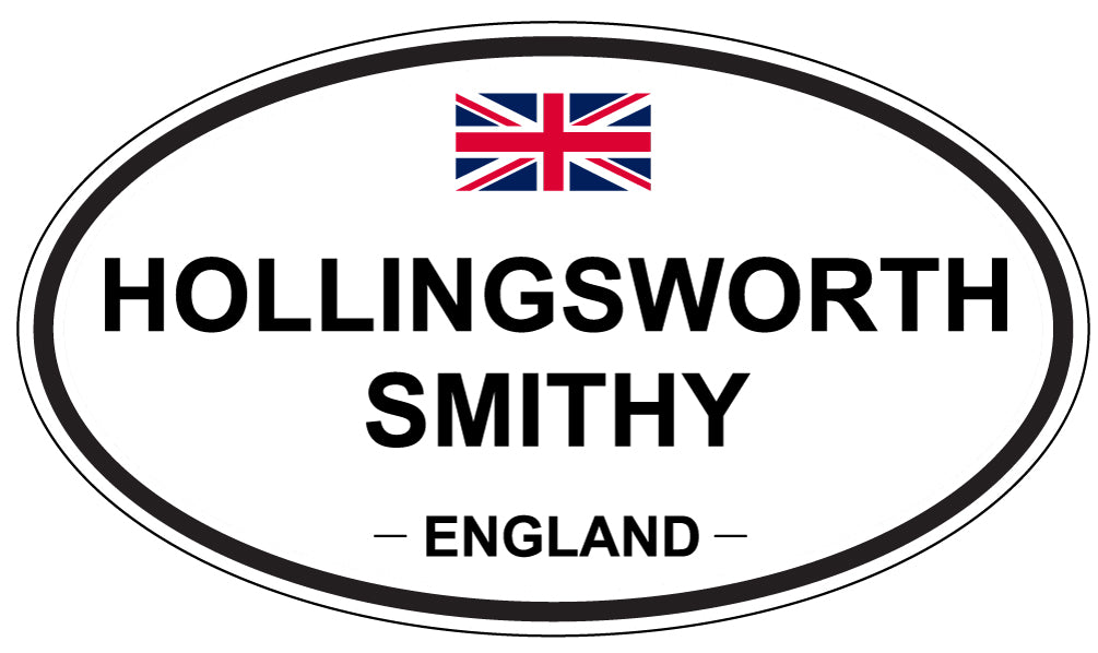 HOLLINGSWORTH SMITHY, ENGLAND - Oval Sticker