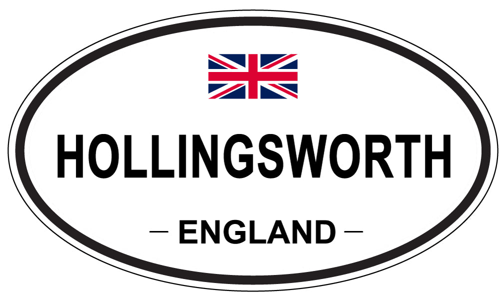 HOLLINGSWORTH, ENGLAND - Oval Sticker