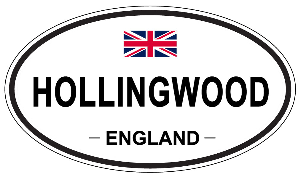 HOLLINGWOOD, ENGLAND - Oval Sticker