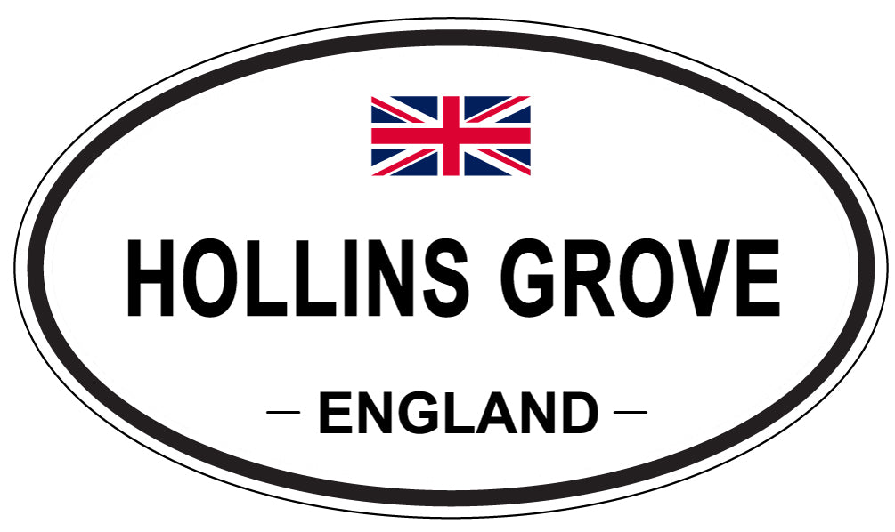 HOLLINS GROVE, ENGLAND - Oval Sticker