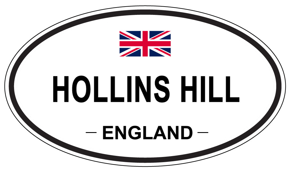 HOLLINS HILL, ENGLAND - Oval Sticker