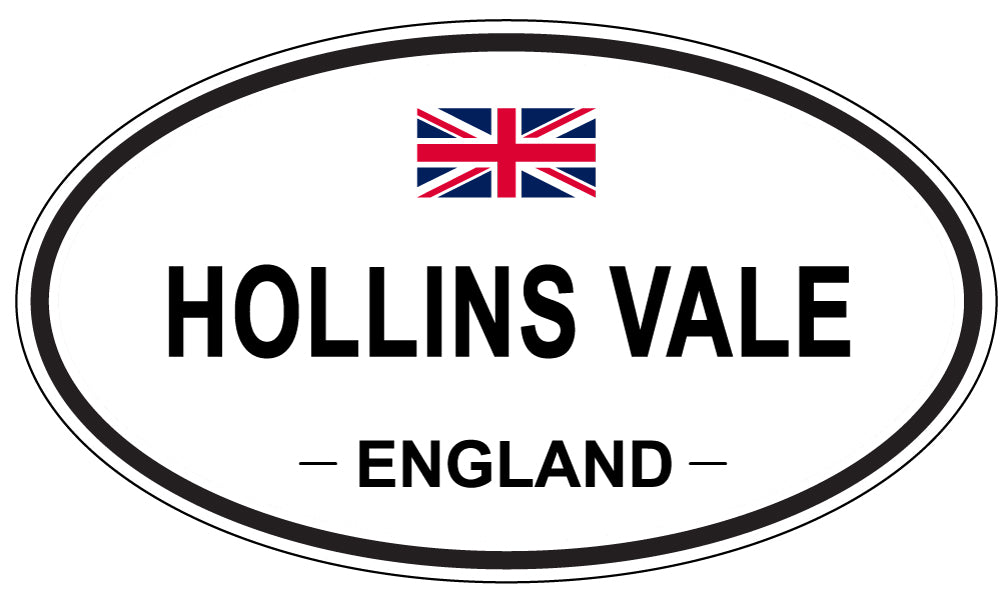 HOLLINS VALE, ENGLAND - Oval Sticker