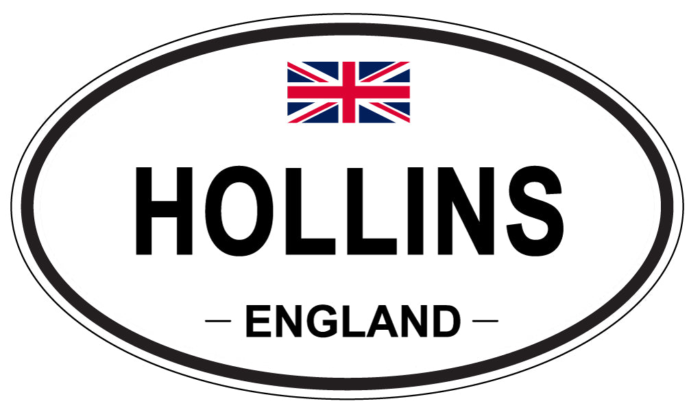 HOLLINS, ENGLAND - Oval Sticker