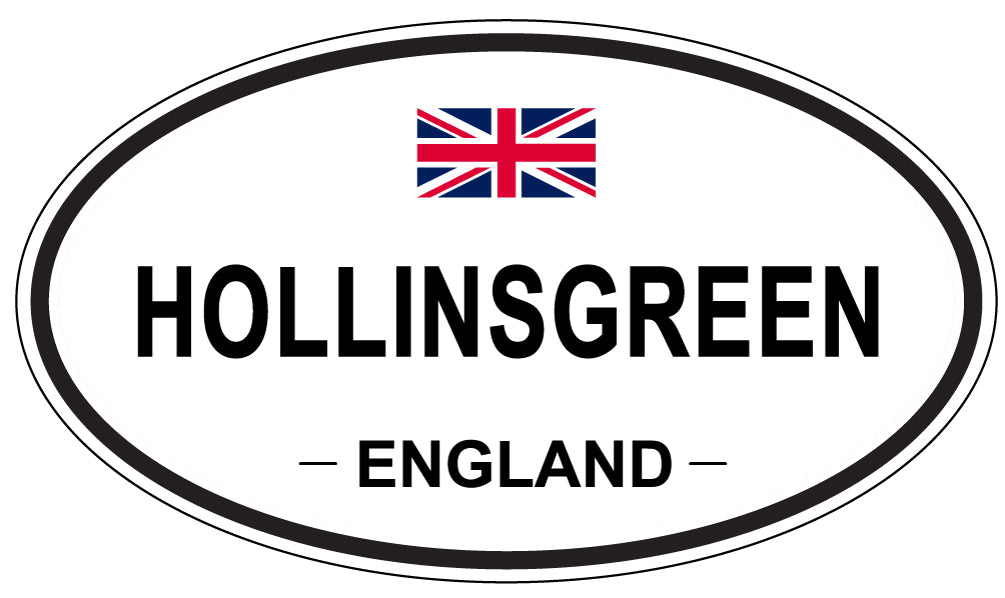 HOLLINSGREEN, ENGLAND - Oval Sticker