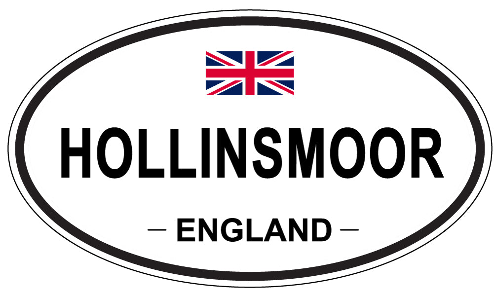HOLLINSMOOR, ENGLAND - Oval Sticker