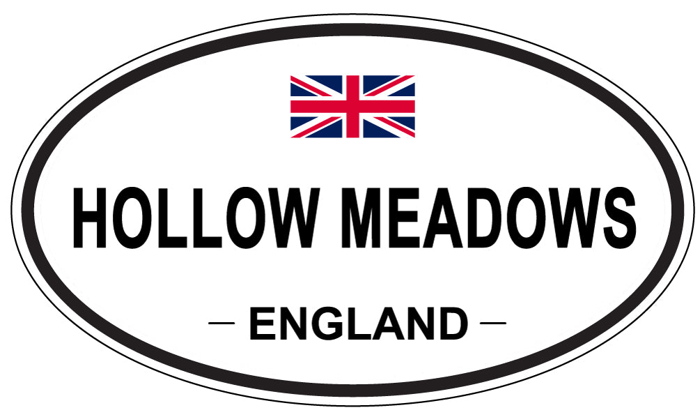 HOLLOW MEADOWS, ENGLAND - Oval Sticker