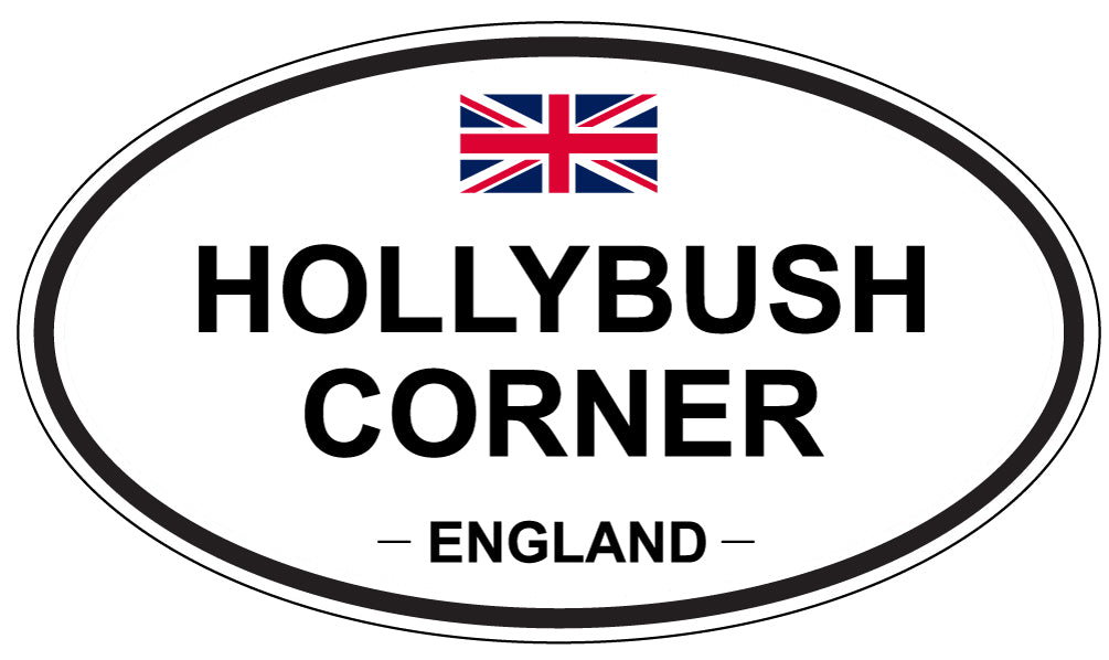 HOLLYBUSH CORNER, ENGLAND - Oval Sticker