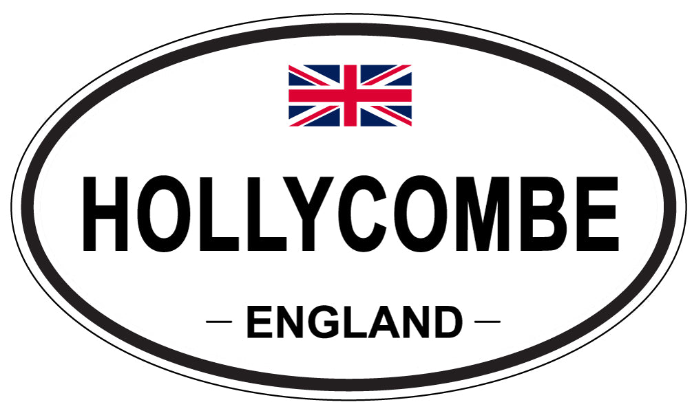 HOLLYCOMBE, ENGLAND - Oval Sticker