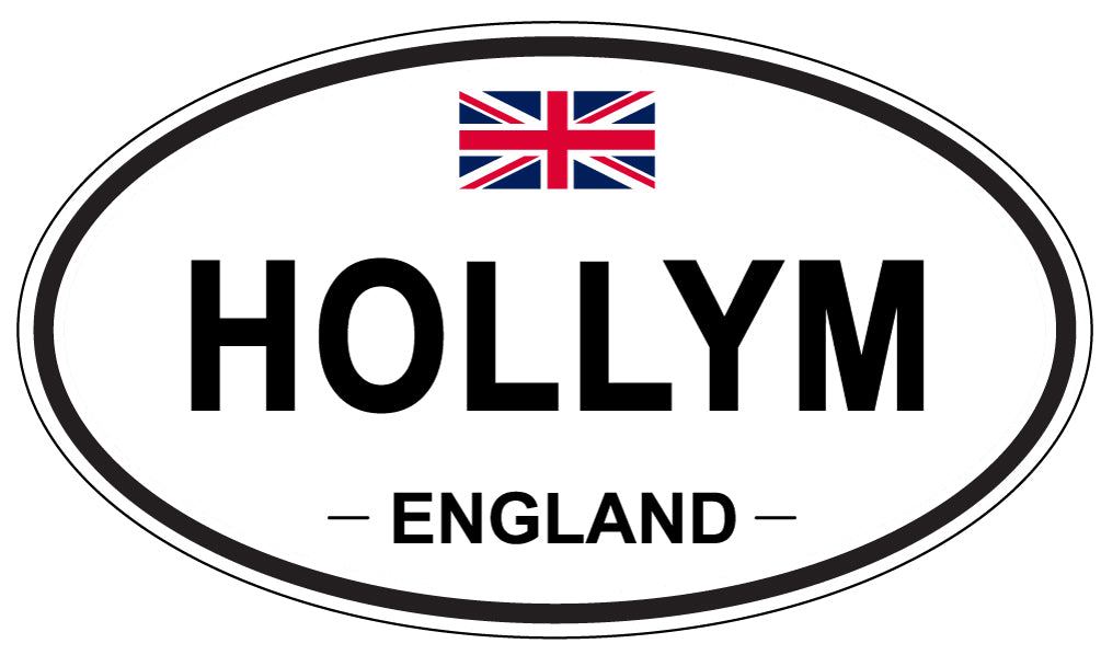 HOLLYM, ENGLAND - Oval Sticker