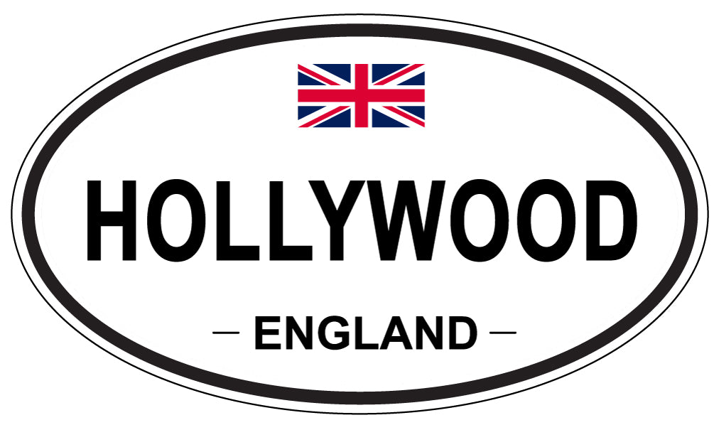 HOLLYWOOD, ENGLAND - Oval Sticker