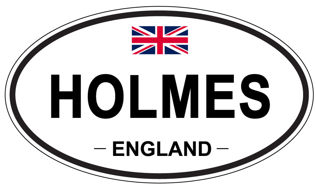 HOLMES, ENGLAND - Oval Sticker