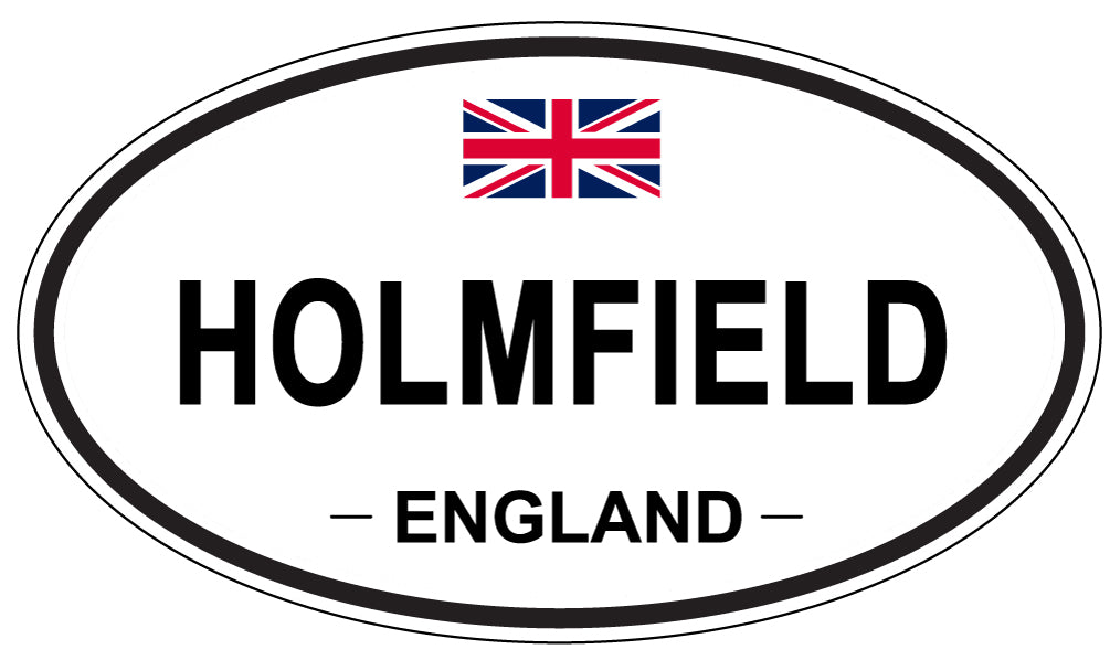 HOLMFIELD, ENGLAND - Oval Sticker